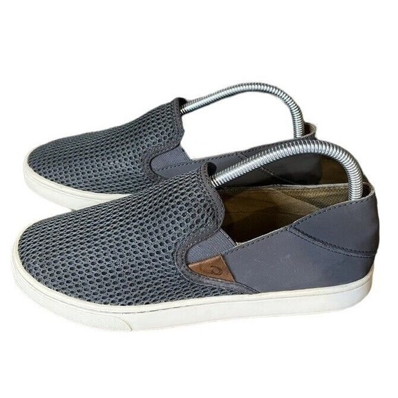 Olu’kai Pehuea Size 8.5 Women’s Grey & White Mesh Slip On Loafers Shoes #S60-6 - Picture 9 of 9